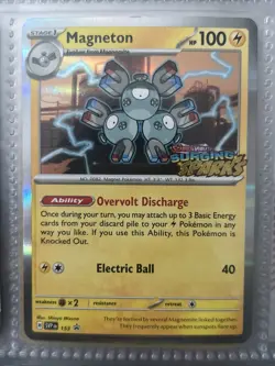 Pokemon TCG - Magneton Surging Sparks Stamped Pre Release Promo SVP153 - Image 1