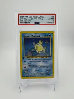 NEW CERT! Pokemon Shining Magikarp 1st Edition Neo Revelation - CLEAN PSA 8 - Image 1