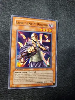 Yugioh Kycoo the Ghost Destroyer LP LON-062 Super Rare 1st Edition - Image 2