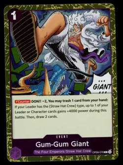 Gum-Gum Giant OP09-078 Emperors in the New World One Piece English NM Foil - Image 1