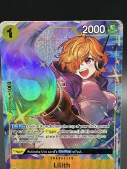 Lilith Rare Alt Art OP13-113 Carrying on His Will One Piece Yellow Foil - Image 2