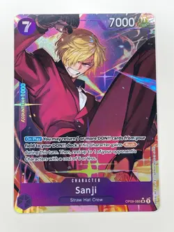 One Piece TCG Sanji OP09-065 SR Alt Art English - Image 1