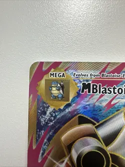 Pokemon TCG M Blastoise EX Full Art Mega Ultra Rare Holo 102/108 Evolutions NM - Image 3