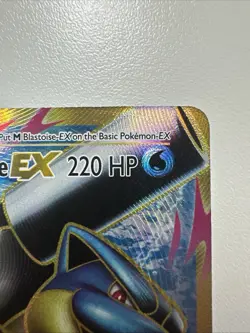 Pokemon TCG M Blastoise EX Full Art Mega Ultra Rare Holo 102/108 Evolutions NM - Image 4