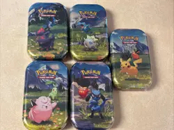 LOT OF ALL 5 SEALED ✅ Pokemon TCG Ascended Heroes MINI TINS Brand New! IN-HAND! - Image 1