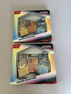 Set of 2 Pokemon TCG Scarlet & Violet Prismatic Evolutions Poster Coll, New! - Image 1