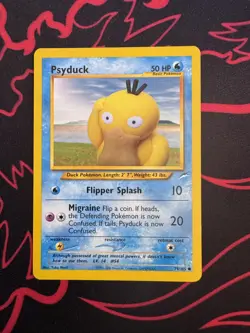 Pokemon TCG Card 2001 Neo Destiny Psyduck 79/105 - Image 1