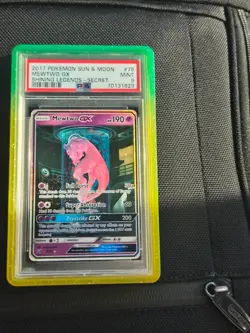 PSA 9 Mewtwo GX Shining Legends Secret Full Alt Art Pokemon Card #78 Look - Image 1