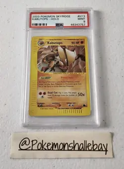 Kabutops H13/H32 - Skyridge Set *PSA 9 - MINT* Holo Rare Pokemon Card - Image 1