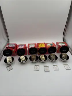 Full Set Of 6, 23K Gold Plated 1999 Burger King Pokemon Trading Cards - Image 1