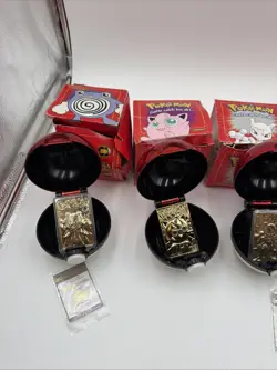 Full Set Of 6, 23K Gold Plated 1999 Burger King Pokemon Trading Cards - Image 2