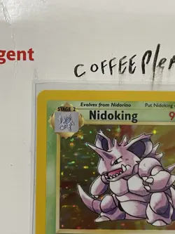 Pokemon TCG Nidoking Base Set Holo Rare Card 11/102 Shadowless NM-LP - Image 2