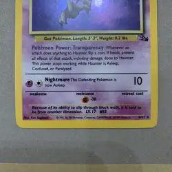 Haunter | 6/62 | Fossil | Holo | Pokemon Card | NM - Image 3