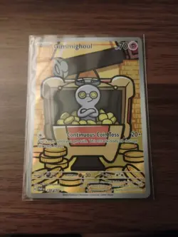 Gimmighoul Illustration Rare Holofoil 198/182 NM SV04: Paradox Rift Pokemon Card - Image 1
