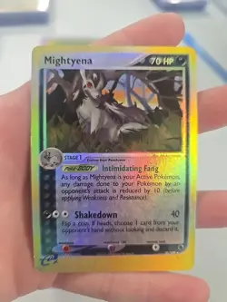 Pokemon Mightyena Card 10/109 Ruby and Sapphire Reverse Holo Rare (2003) - Image 1