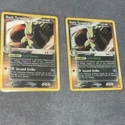 Pokemon TCG Card Lot - Dark Tyranitar, Regular & Holo, 2004, 20/101, 2 Cards - Image 1