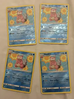 4 Slowbro 43/214 Sun & Moon Unbroken Bonds Reverse Holo Rare Pokemon Cards NM - Image 1