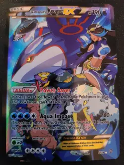 Team Aqua's Kyogre EX Double Crisis Holo Full Art Card 6/34 LP/MP - Image 1