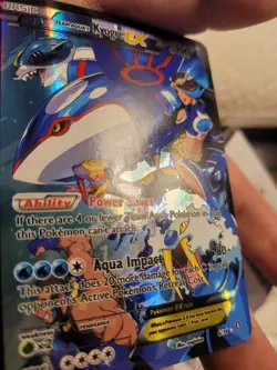 Team Aqua's Kyogre EX Double Crisis Holo Full Art Card 6/34 LP/MP - Image 2