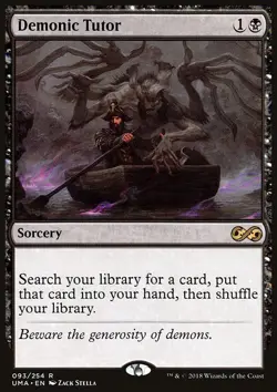 MTG Magic the Gathering Demonic Tutor (93/271) Ultimate Masters LP - Image 1
