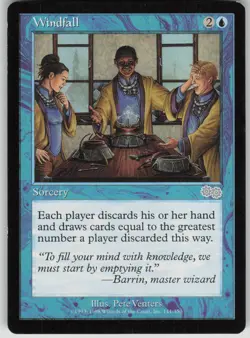 Magic the Gathering TCG Windfall U Urza's Saga 111 - Image 1