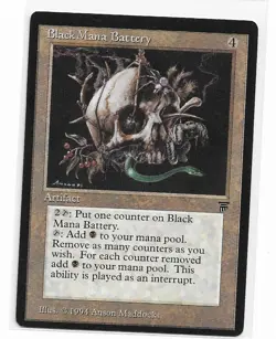 Magic the Gathering ~ MTG ~ 1x Black Mana Battery ~ LEGENDS ~ LP - Image 1