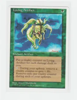 Magic the Gathering ~ MTG ~ 1x Living Artifact ~ Fourth Edition ~ 4Ed ~ M/NM - Image 1