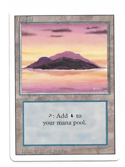 Magic the Gathering ~ MTG ~ 1x Island (B) ~ 3rd Edition ~ M/NM ~ REVISED - Image 1