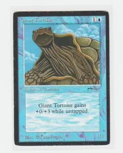 Magic the Gathering ~ MTG ~ 1x Giant Tortoise ~ HP ~ Arabian Nights ~ LIGHT - Image 1