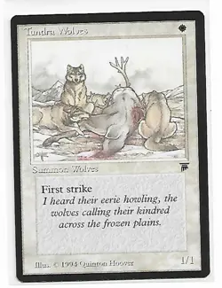 Magic the Gathering ~ MTG ~ 1x Tundra Wolves ~ LEGENDS ~ M/NM - Image 1