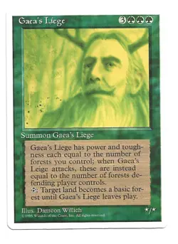 Magic the Gathering ~ MTG ~ 1x Gaea's Liege ~ Fourth Edition ~ 4Ed ~ M/NM - Image 1