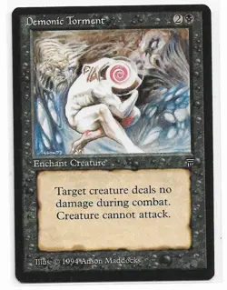 Magic the Gathering ~ MTG ~ 1x Demonic Torment ~ LEGENDS ~ M/NM - Image 1