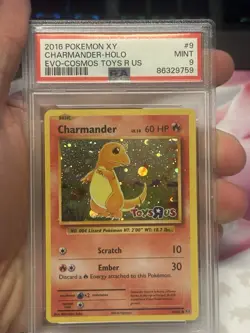 Pokemon Charmander XY Evolutions Toys R Us Cosmos Holo Promo #9 PSA 9 Mint - Image 1