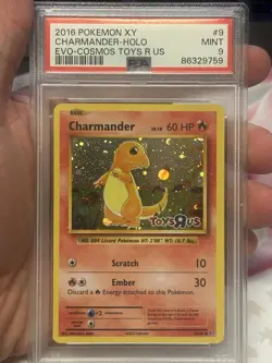 Pokemon Charmander XY Evolutions Toys R Us Cosmos Holo Promo #9 PSA 9 Mint - Image 4