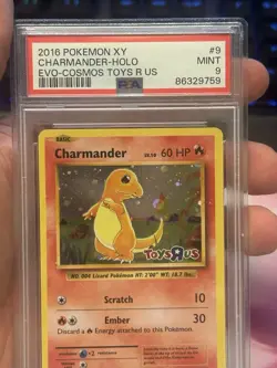 Pokemon Charmander XY Evolutions Toys R Us Cosmos Holo Promo #9 PSA 9 Mint - Image 5