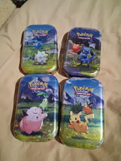 4 Pokemon TCG Ascended Heroes Pikachu Mini Tin Set Of 4 Sealed & Ships Fast - Image 1