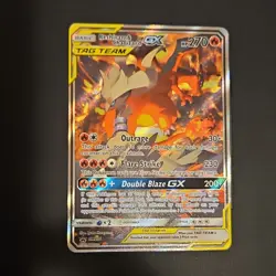 Pokemon Reshiram & Charizard GX TAG TEAM Promo Holo SM201 Pokemon TCG - Image 1