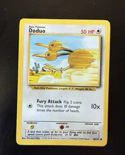 Doduo 048/102 Base Set Regular Unlimited Common Card Pokemon TCG - Image 1