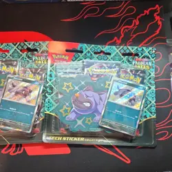 6x Pokemon Paldean Fates Tech Sticker (3x Fidough, 3x Maschiff) 18 Booster Packs - Image 5