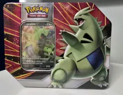 Pokemon TCG Tyranitar V Strikers Factory Sealed 5-Pack Tin - Image 1