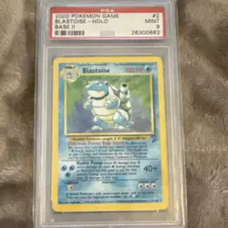Pokemon TCG Blastoise Base Set 2 Holo Rare PSA 9 #2/130 2000 English - Image 3
