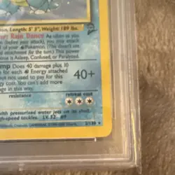 Pokemon TCG Blastoise Base Set 2 Holo Rare PSA 9 #2/130 2000 English - Image 5