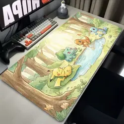 Pokemon Playmat Mousepad Pikachu Bulbasaur Charmander Squirtle TCG Play Mat NEW - Image 1