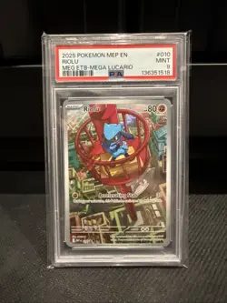 Pokemon TCG Riolu 10 Mega Evolution Promo Holo - PSA 9 - Image 1