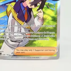 Pokemon TCG Kieran 206/167 Twilight Masquerade Full Art Trainer NM - Image 4