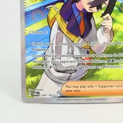 Pokemon TCG Kieran 206/167 Twilight Masquerade Full Art Trainer NM - Image 5