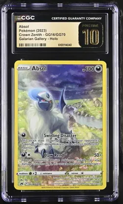 Absol #GG16/GG70 CGC Pristine 10 - 2023 Pokemon Crown Zenith Galarian Gallery - Image 1