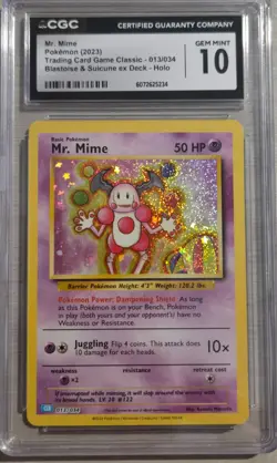 Mr Mime 013/034 CGC 10 Pokemon TCG Classic Holo 2023 - Image 1
