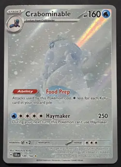 Pokemon TCG: Stellar Crown - Crabominable (149/142) Full Art Illustration Rare - Image 1