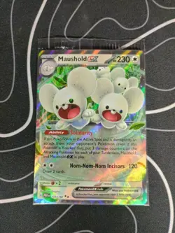 Pokemon TCG Maushold EX 155/182 S&V: Paradox Rift Double Rare SEALED - Image 1